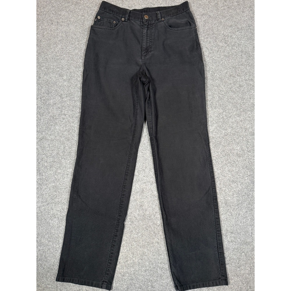 Lauren Jeans Co Ralph Lauren Black Straight Leg Jeans Womens 6 High Rise Cotton